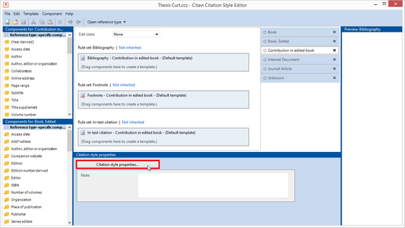 Citavi In Detail Using Citation Styles Creating Citation Styles Creating In Text Citation Styles